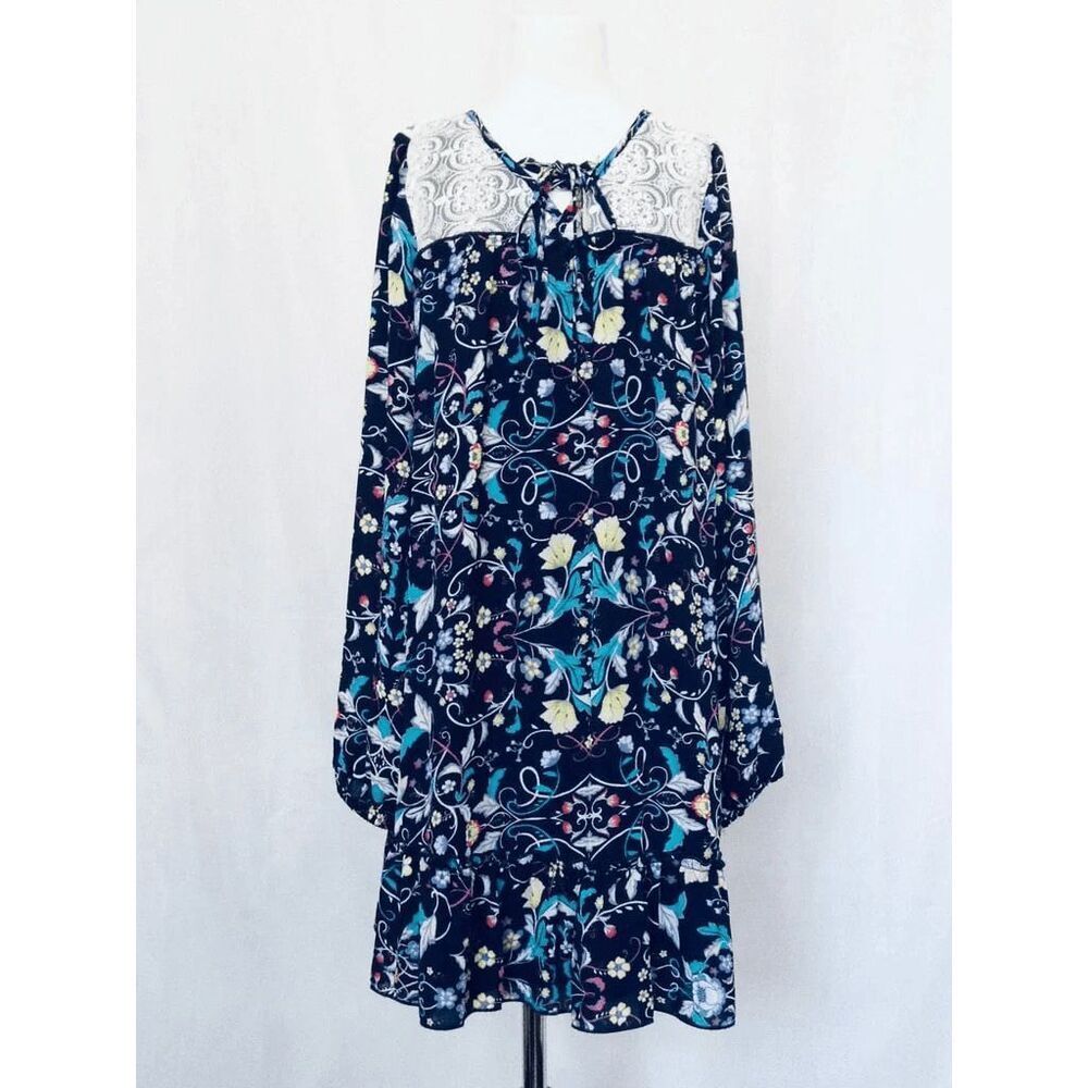truly me by SaraSara Girls 12 Floral Knit Lace Dress